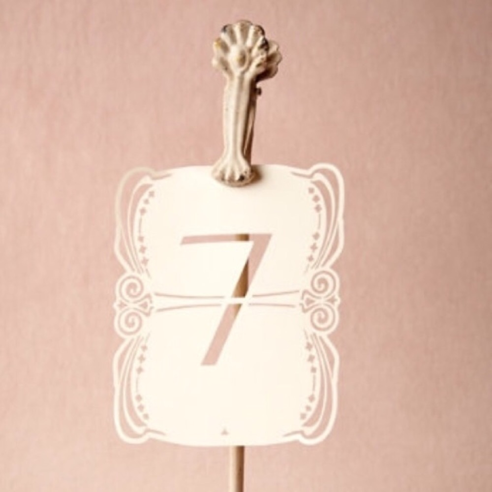 Antique white BHLDN pedestal clip,  14 available!